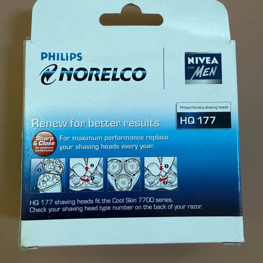 Philips Norelco HQ177 Cool Skin Shaving Heads Replacement 3 Pack 7700 Series